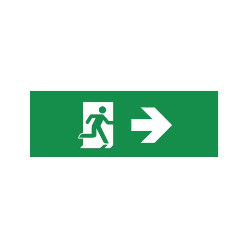 Exit IP65 Series - Opbouw - Label - Rechts